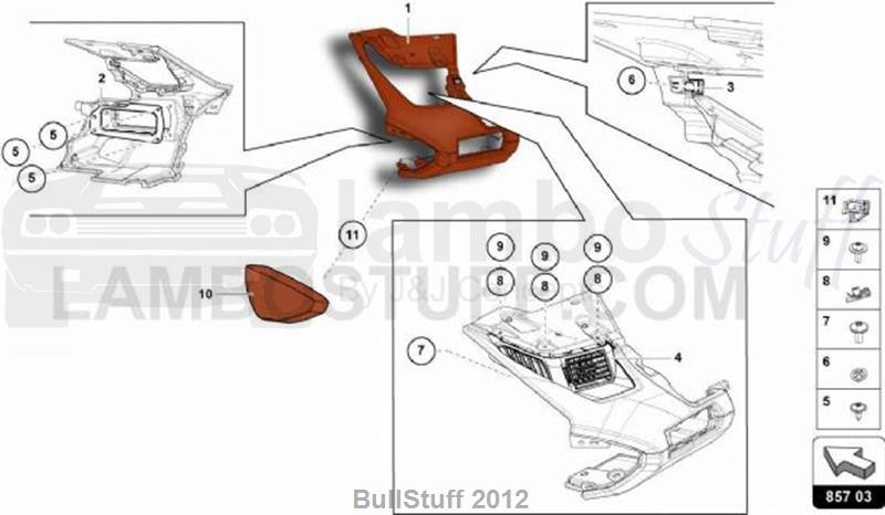 2020 Lamborghini AVENTADOR SVJ COUPE USA INSTRUMENT PANEL (857.03.00)